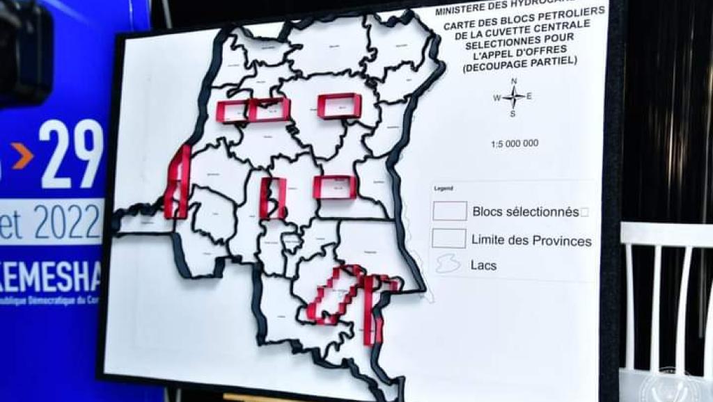 RDC voici la liste des 27 blocs pétroliers et 3 blocs gaziers et leur
